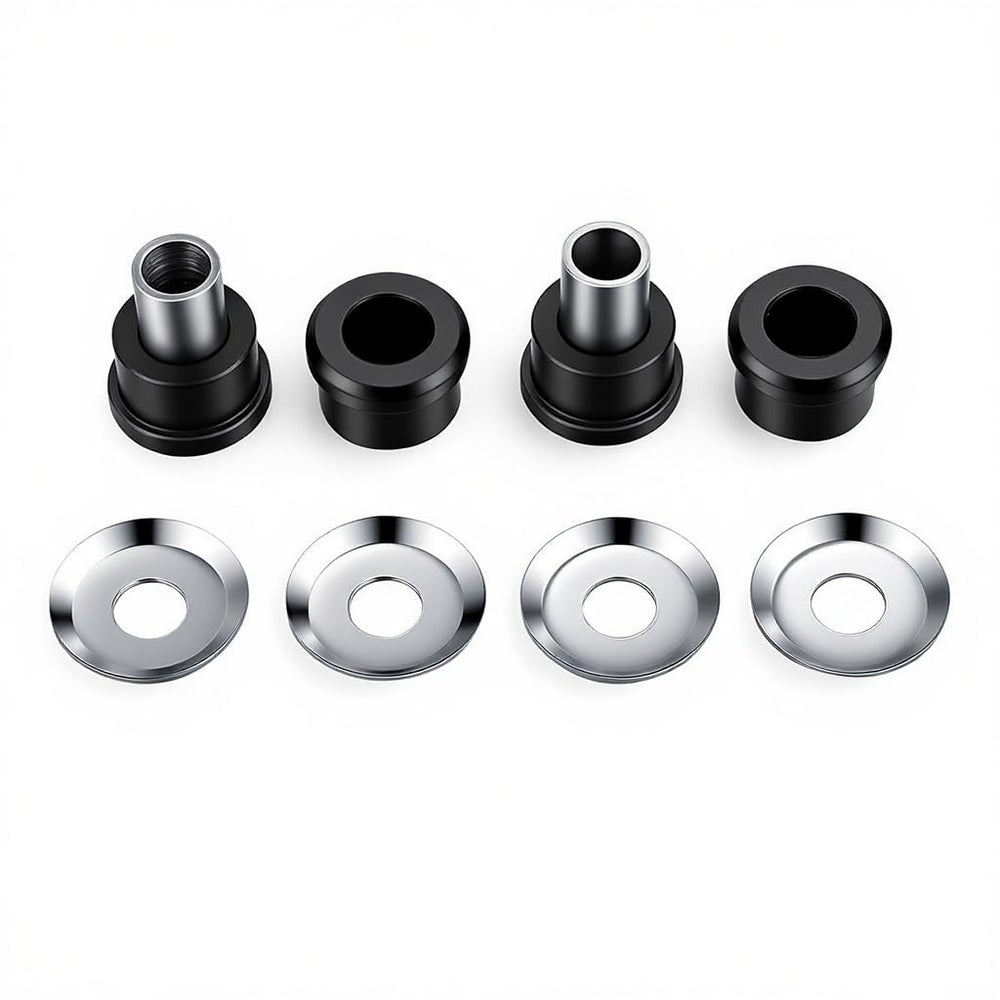 XYZMT bushings beside coin for scale, confirms compact accurate fit