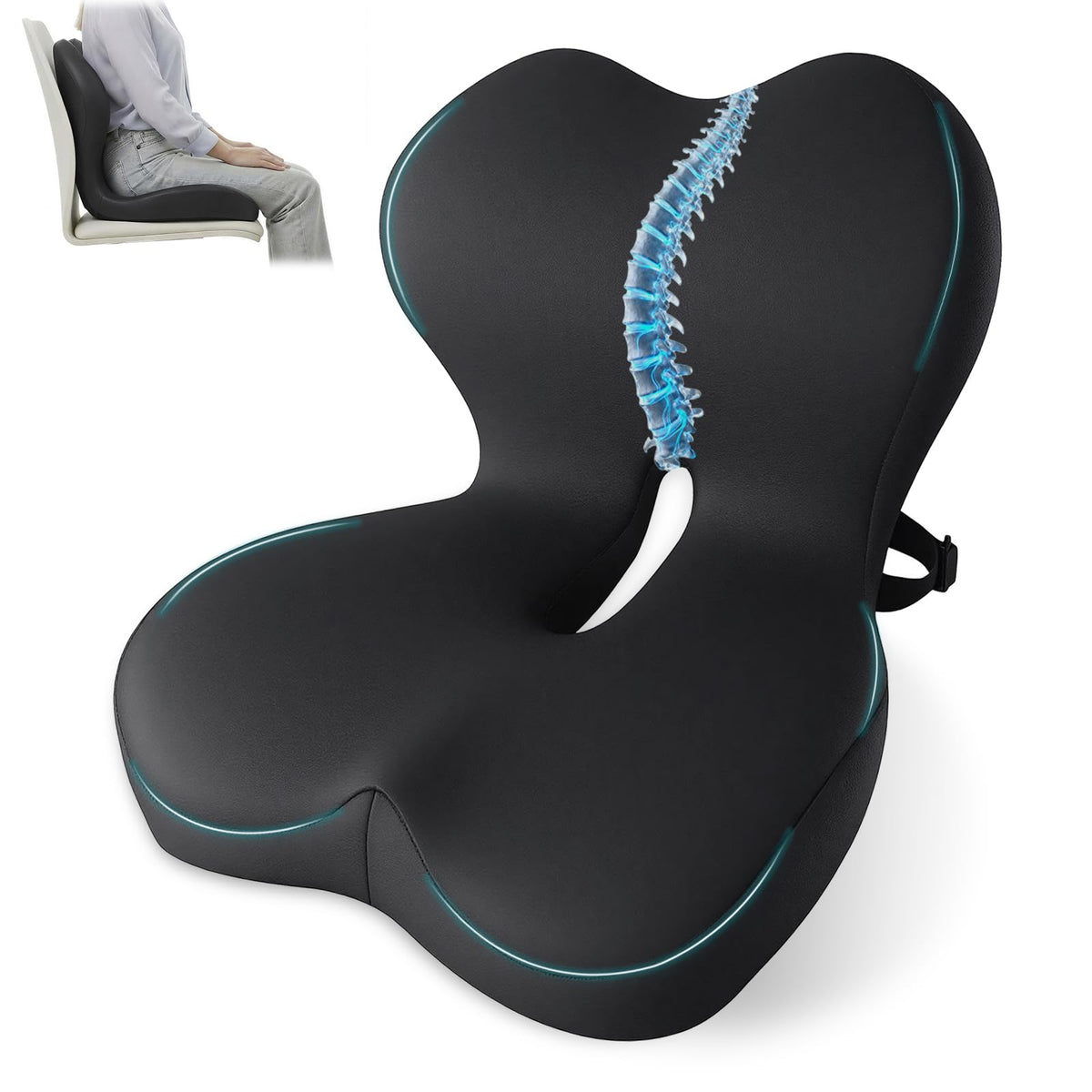XZdream front view of cushion showing ergonomic shape and immediate comfort