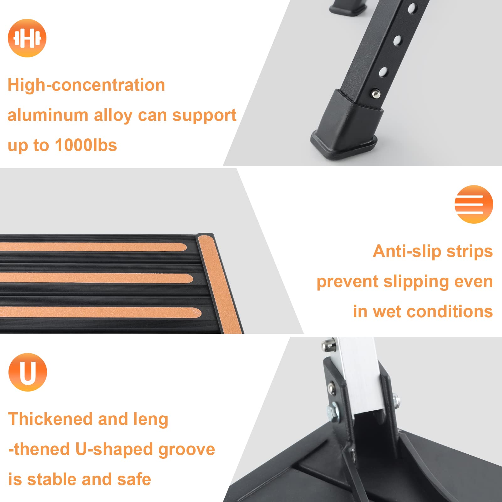 Yagud rubber feet and reflective strips improving grip and night visibility