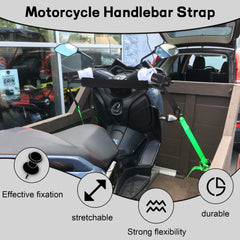 YaHees strap installed on cruiser handlebars for secure transport