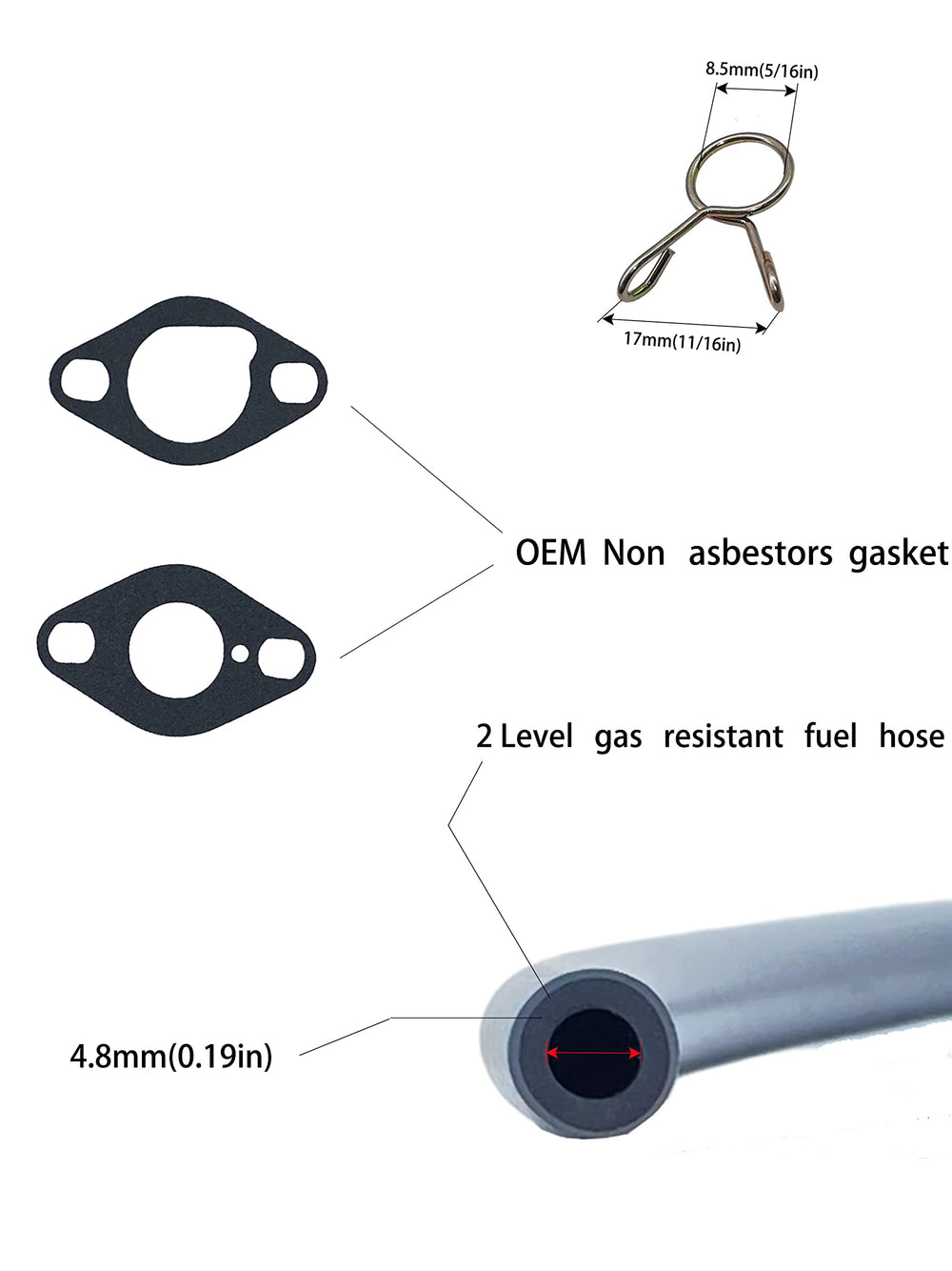 YAMAKATO carburetor next to ruler to show size and help ensure correct compatibility