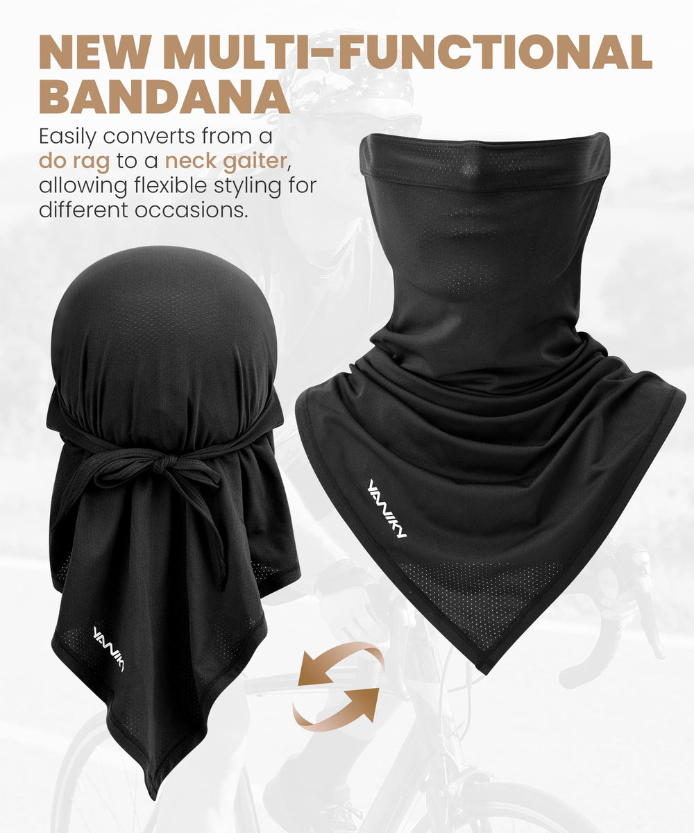 YANIKY widened neck coverage showing sun protection and chafe-free comfort