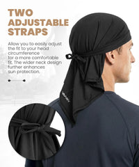 YANIKY worn under bike helmet illustrating low-profile fit and sweat protection