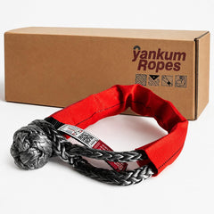 Yankum front packaging showing 7/16 soft shackle and benefit of compact storage