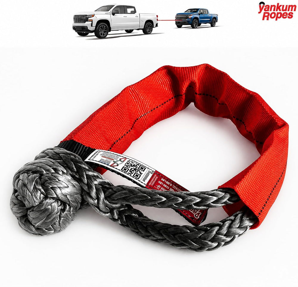 Yankum soft shackle in overlanding kit showing lightweight, space-saving benefit