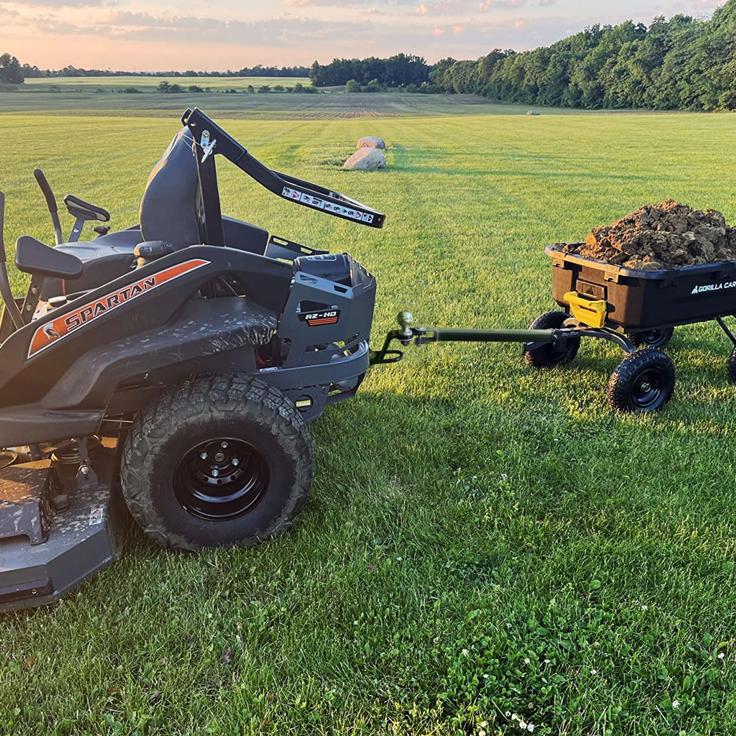 Yantuo hitch towing a trailer showing compatibility and easy switching benefit