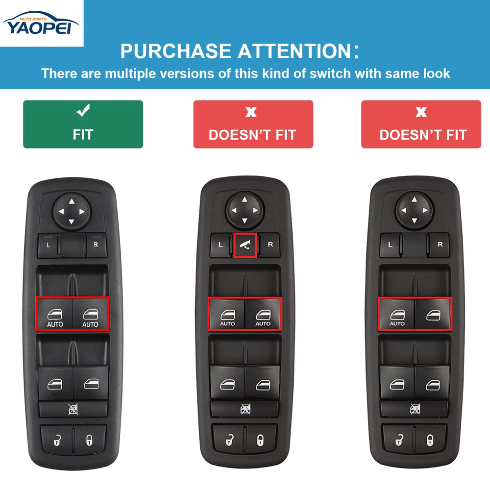 YAOPEI switch installed in a vehicle door demonstrating plug-and-play benefit