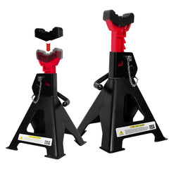 YATOINTO front view of paired jack stands showing sturdy base and finish for stable lifting