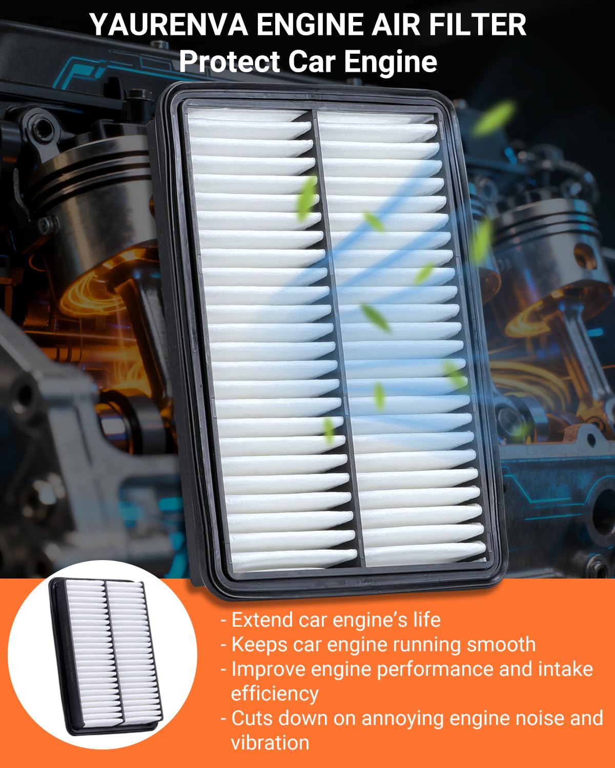 YAURENVA cabin filter installed under glovebox improving cabin air quality