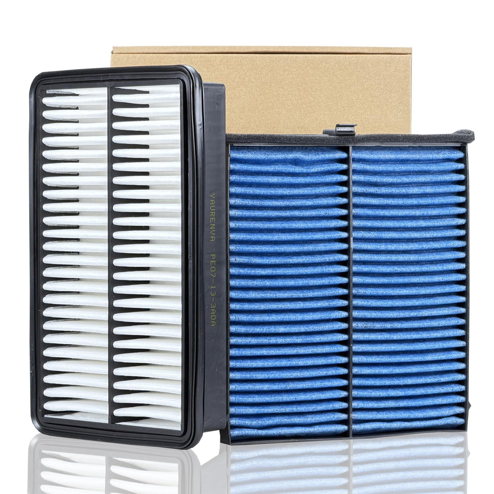 YAURENVA front packaging of engine and cabin filter kit showing convenience and fit