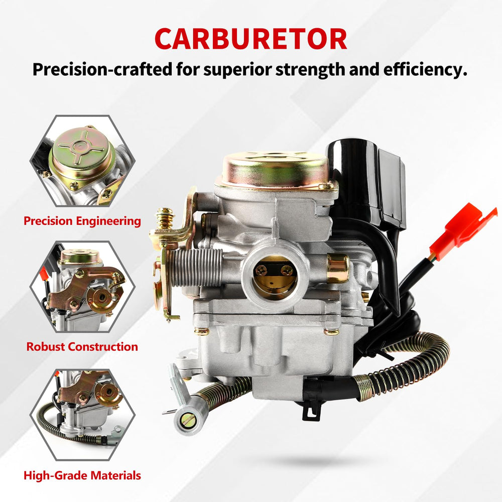 YDO carburetor intake manifold detail demonstrating secure seal benefit