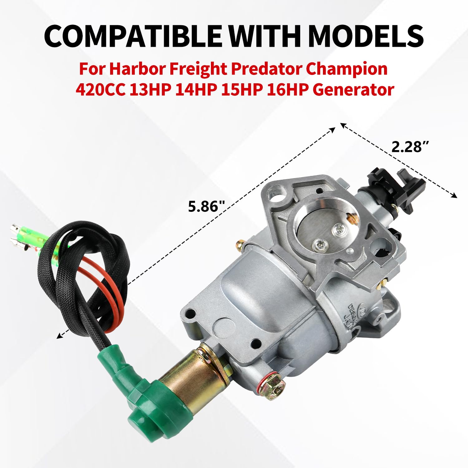 YDO carburetor side mounting flange showing secure OEM-style fitment