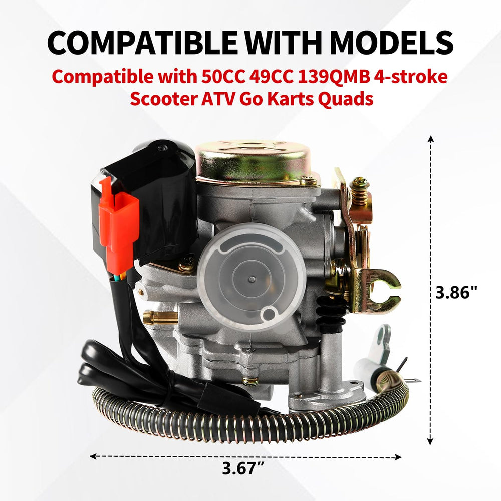 YDO carburetor side with throttle linkage for improved throttle control