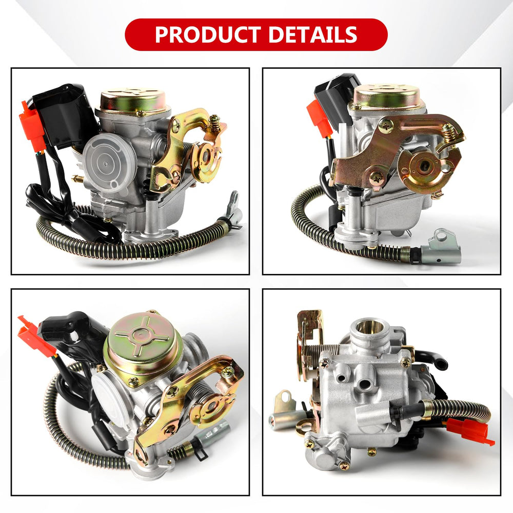 YDO carburetor float bowl closeup showing durable construction benefit