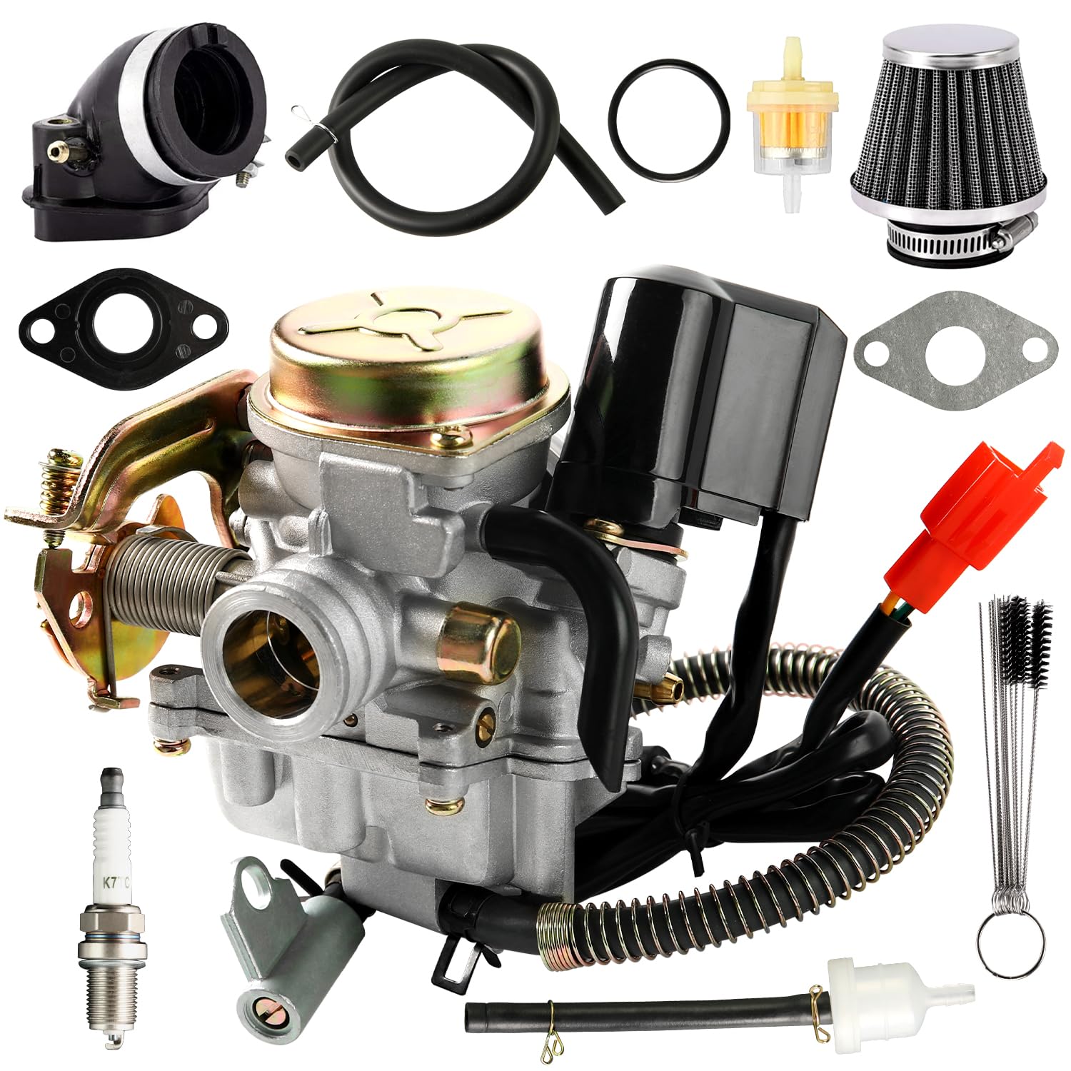 YDO carburetor front view showing clean profile and easy fit