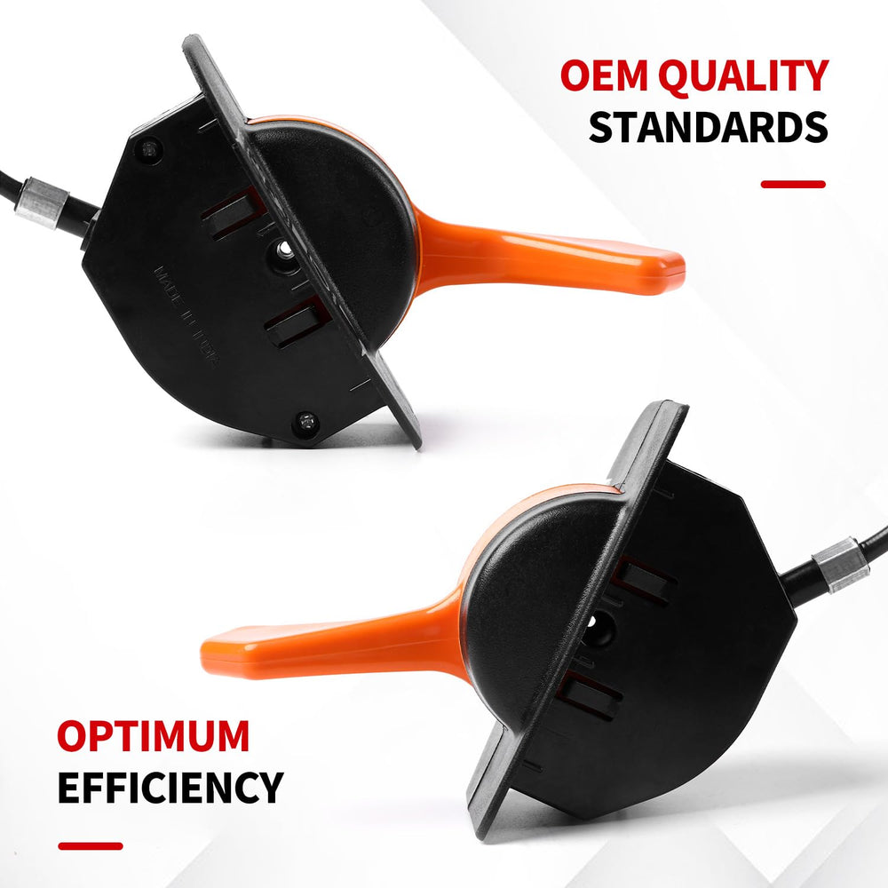 YDO throttle cable next to ruler to show exact length match advantage