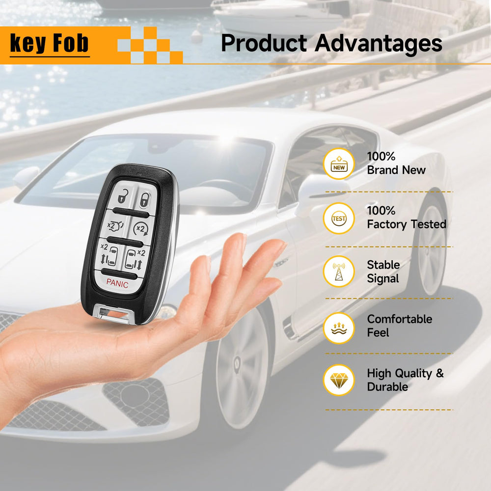 YDTHTLAH fob in use unlocking Chrysler Pacifica for convenience