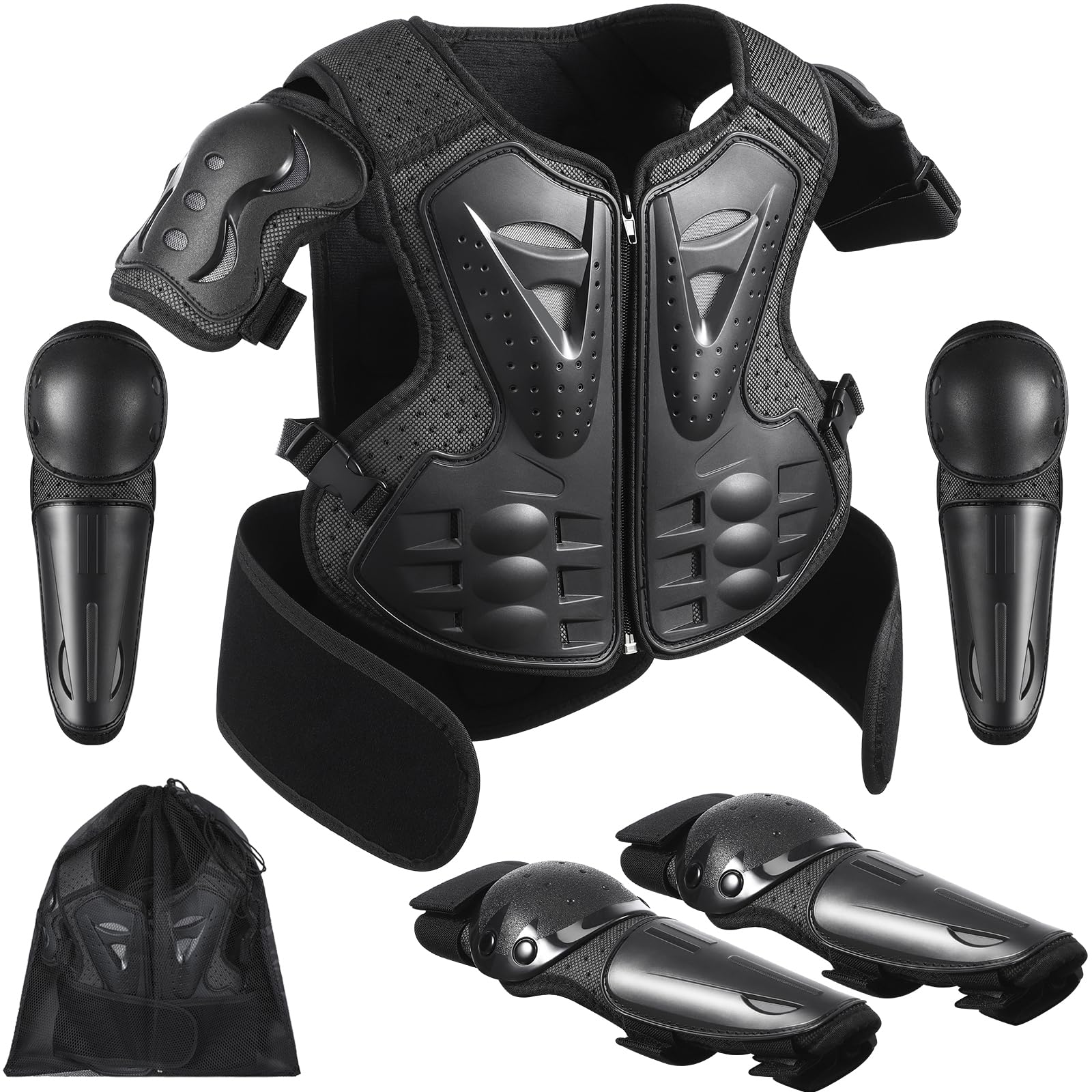 yeesport chest protector front view showing coverage and quick-zip convenience