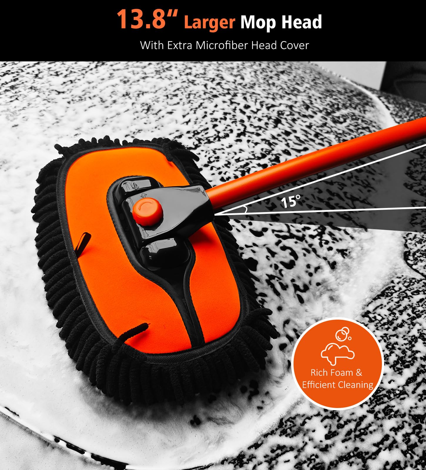 YeewayVeh microfiber close-up showing soft fibers, protects paint while removing dirt
