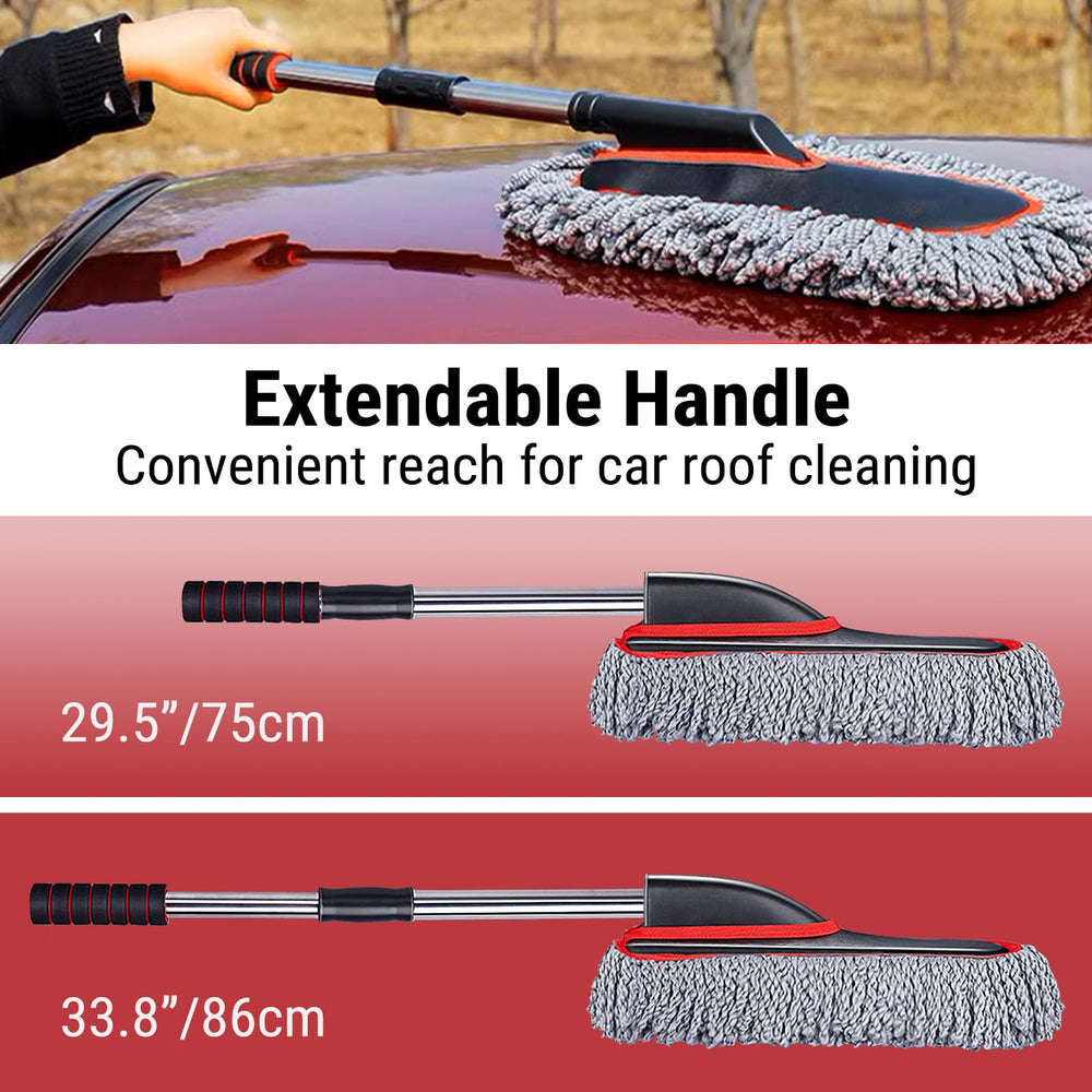 YeewayVeh duster next to hand for scale, compact storage advantage