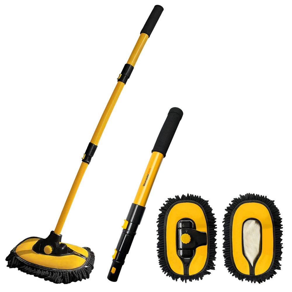 YeewayVeh front view of car wash brush kit showing handle and chenille head for efficient cleaning