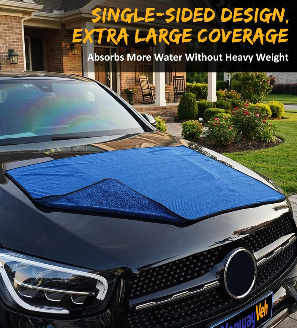 YeewayVeh towel gliding across hood for fast single-pass drying benefit