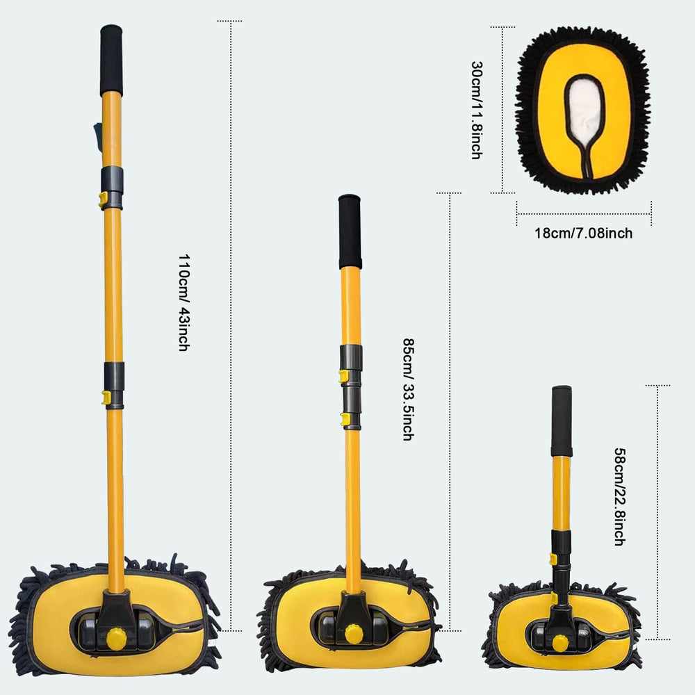 YeewayVeh 11-inch mop width beside ruler showing coverage for quicker area cleaning