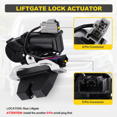 YEHERIT actuator installed in tailgate illustrating straightforward swap
