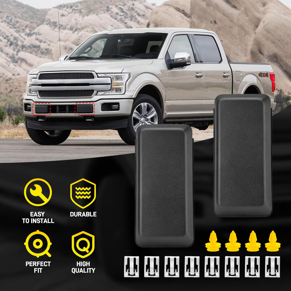 YEHERIT bumper pads installed on Ford F-150 showing restored front bumper appearance