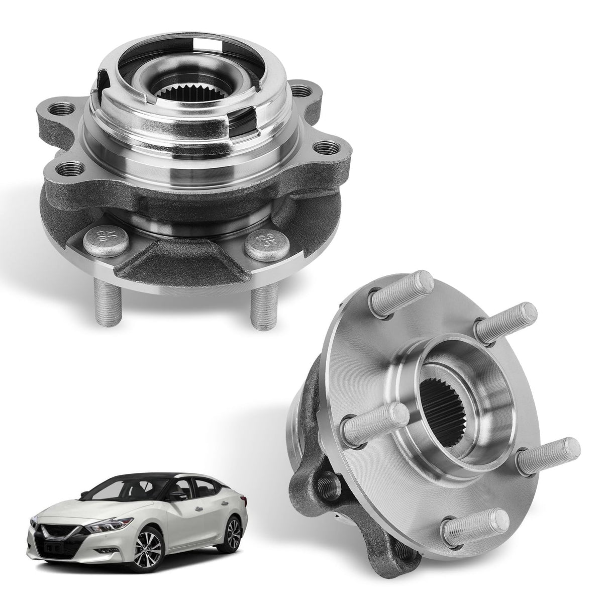 YEHERIT front hub assembly front view showing ready-to-install condition and improved reliability