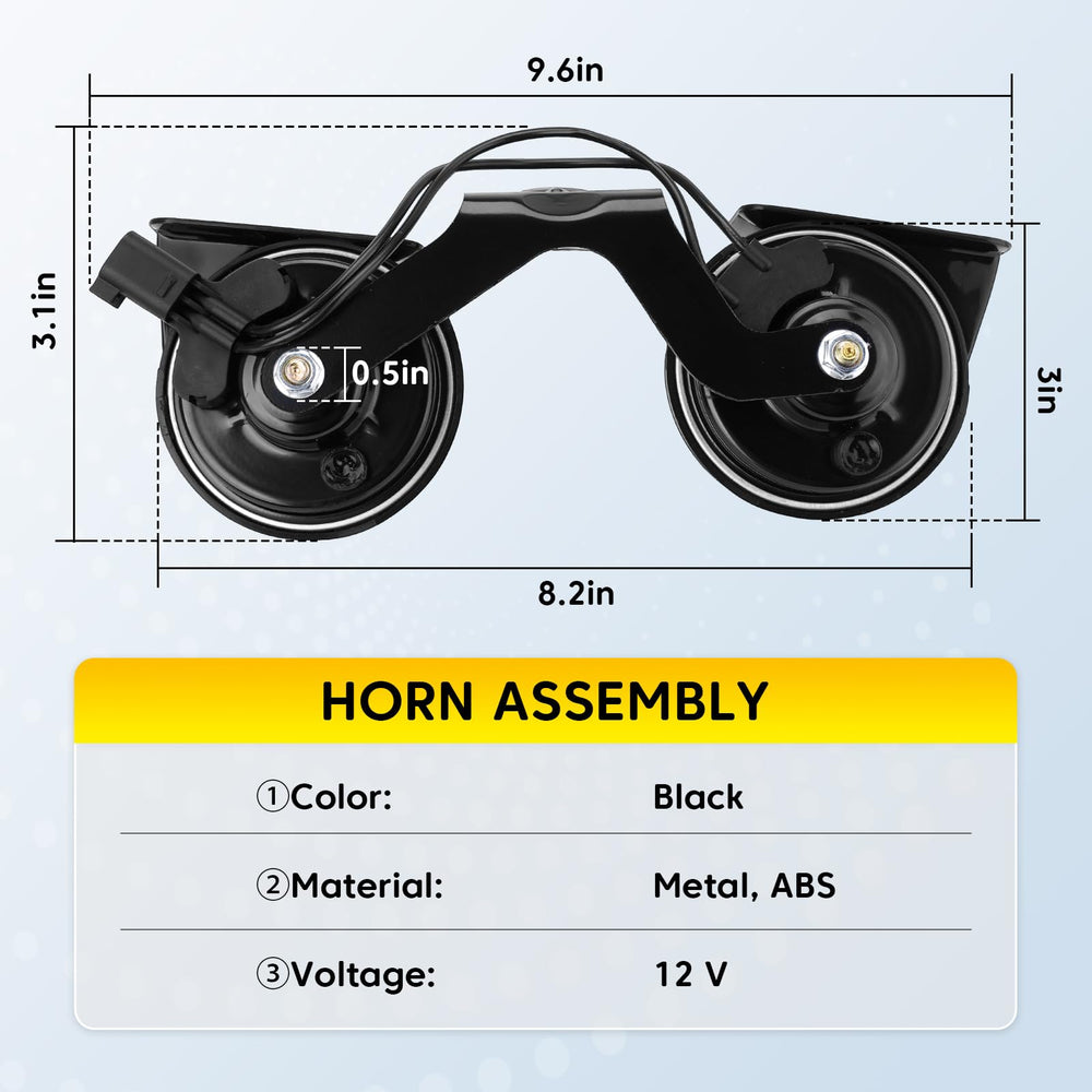 YEHERIT horn installed under hood demonstrating direct-fit compatibility with Explorer