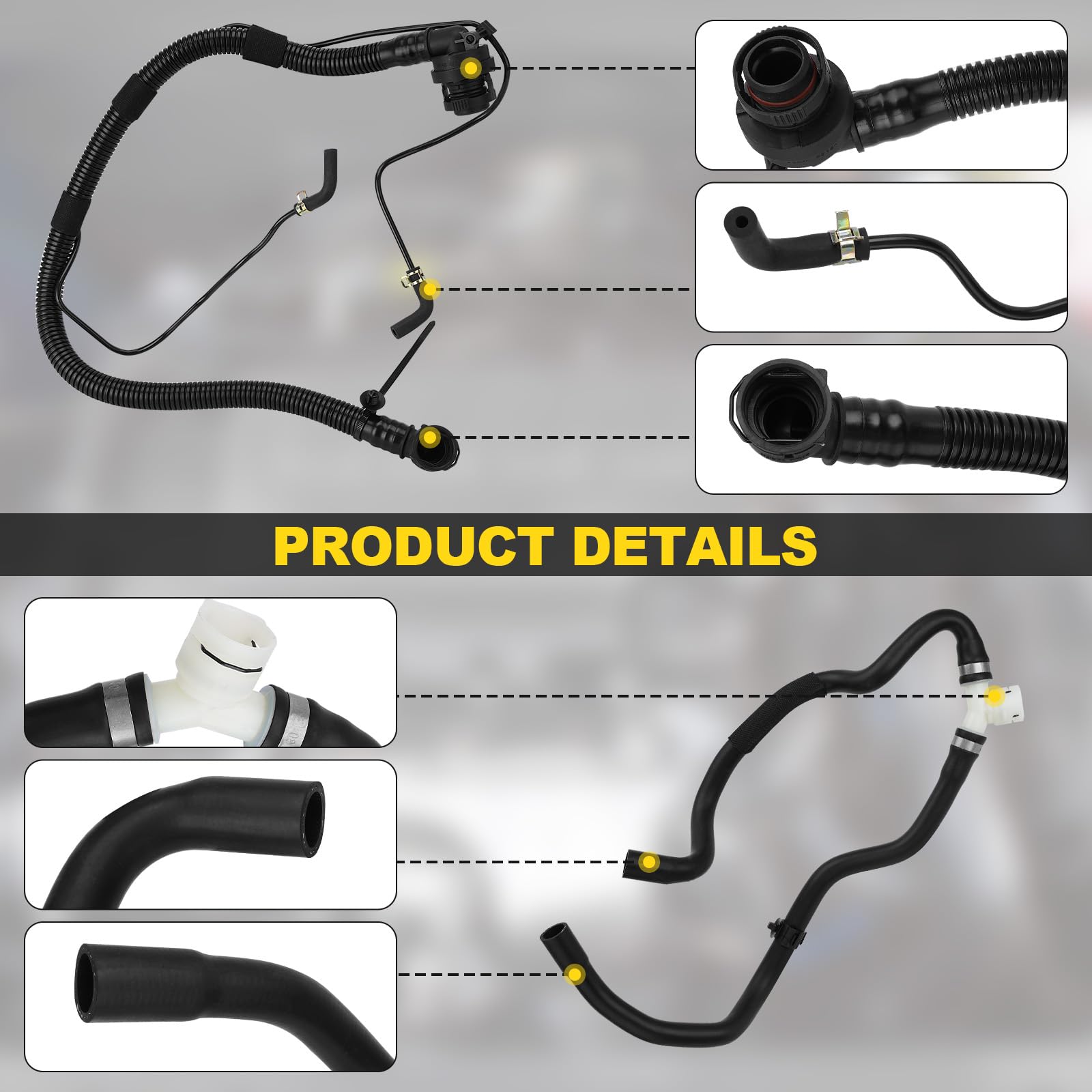 YEHERIT kit installed in Chevy Cruze engine bay illustrating correct routing and ease