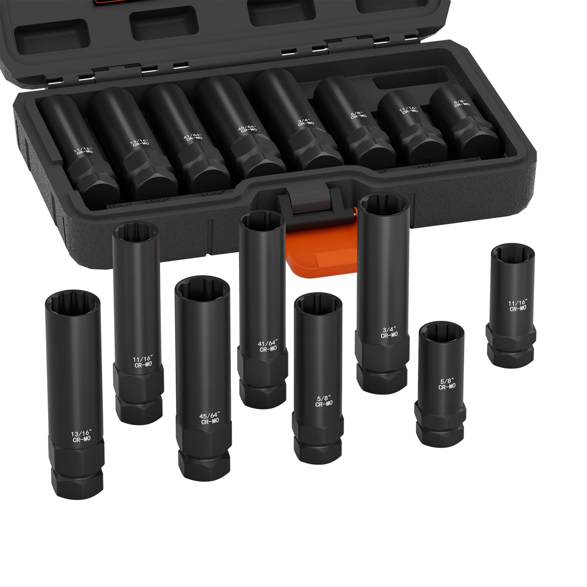 YEKEPRO front view of kit in case showing organized sockets and durability