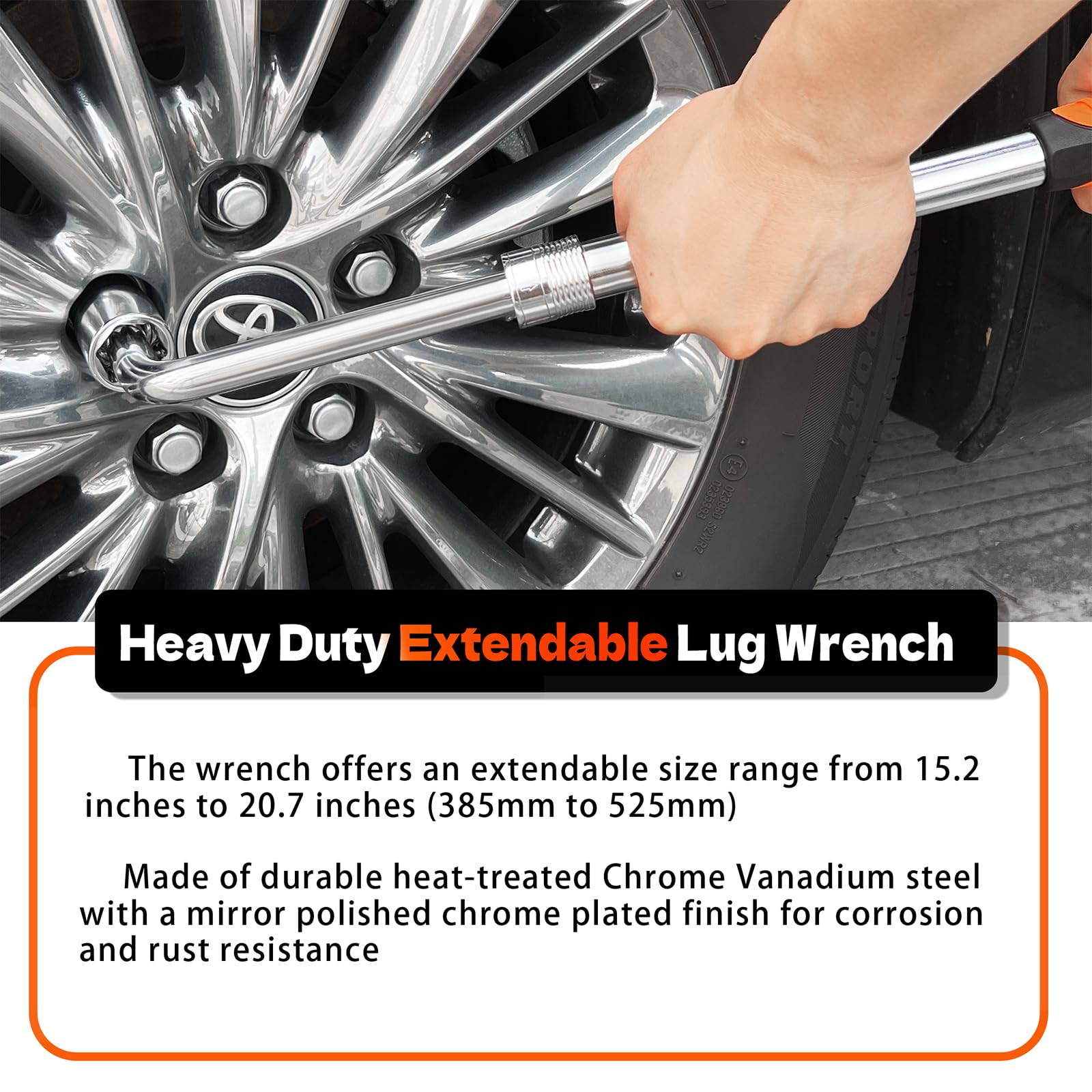 YEKEPRO telescoping handle extended demonstrating increased leverage advantage