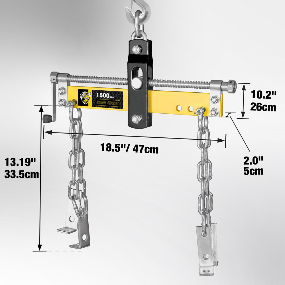 YELLOW JACKET close-up of threaded shaft and handle for precise tilt adjustment