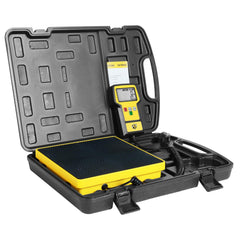 YELLOW JACKET front view showing scale with cylinder for accurate charging