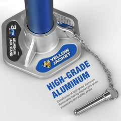 YELLOW JACKET locking pin detail showing reliable locking security benefit