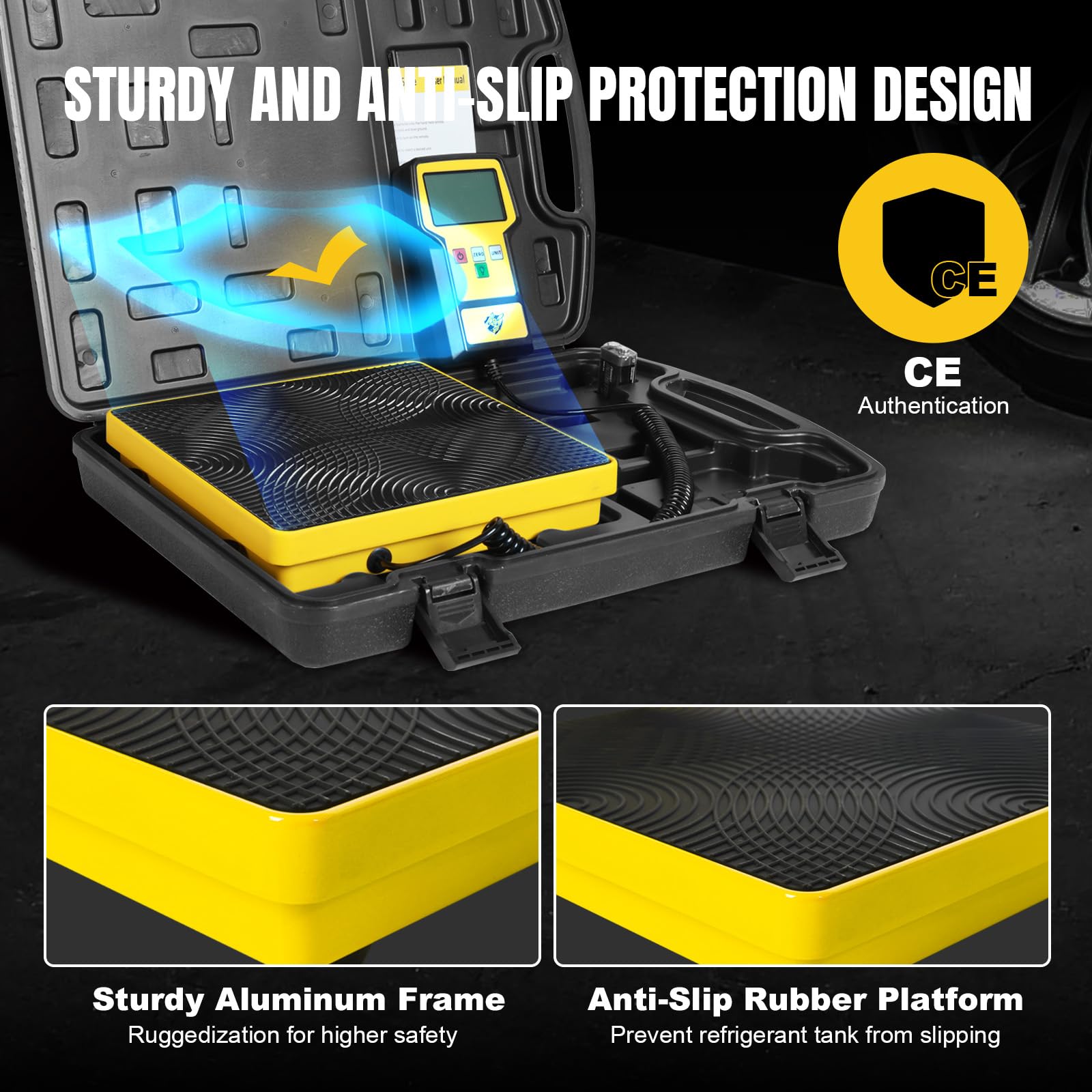 YELLOW JACKET open hard case protecting scale during transport