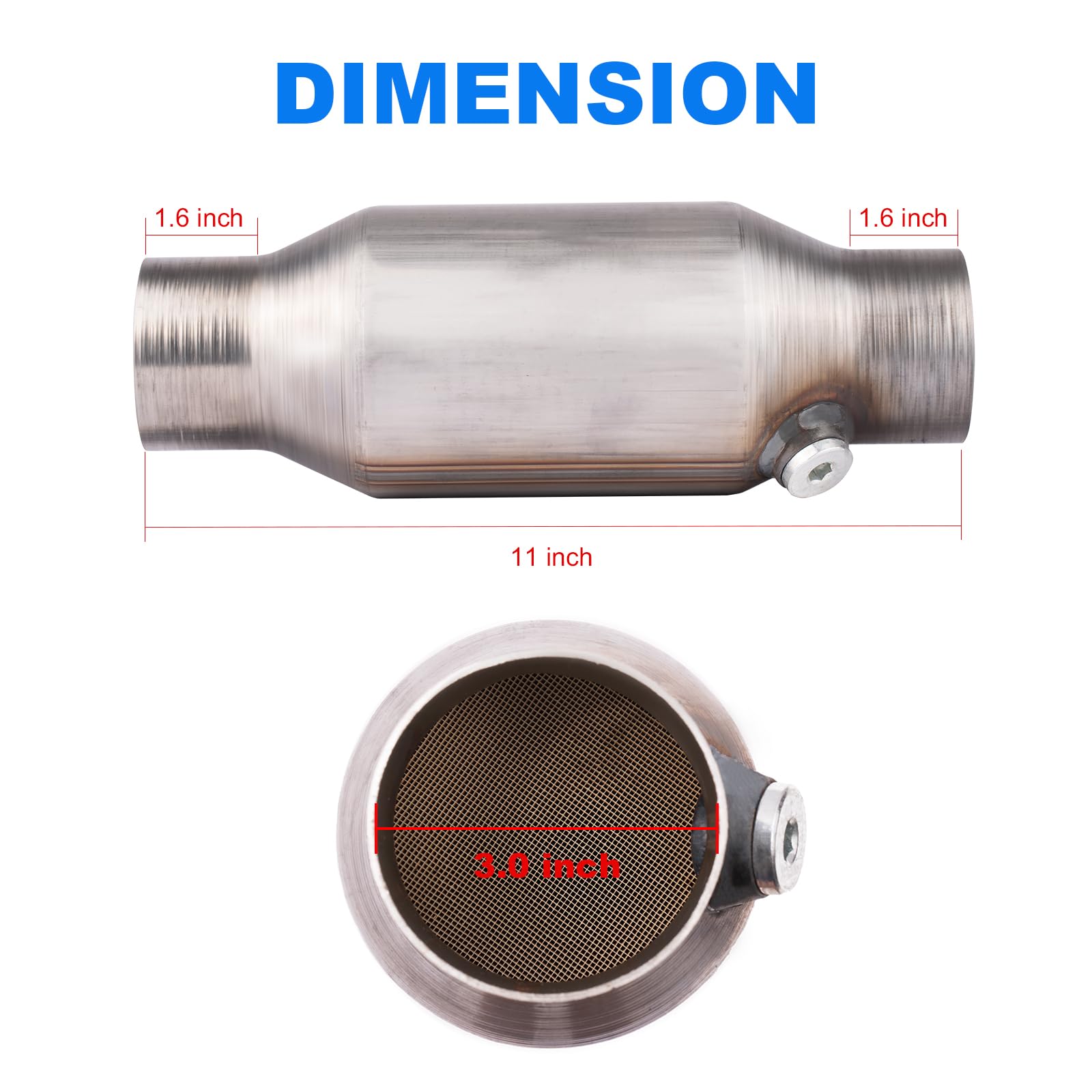 Yeoflagtrade inlet and outlet 3-inch diameter showing higher exhaust flow