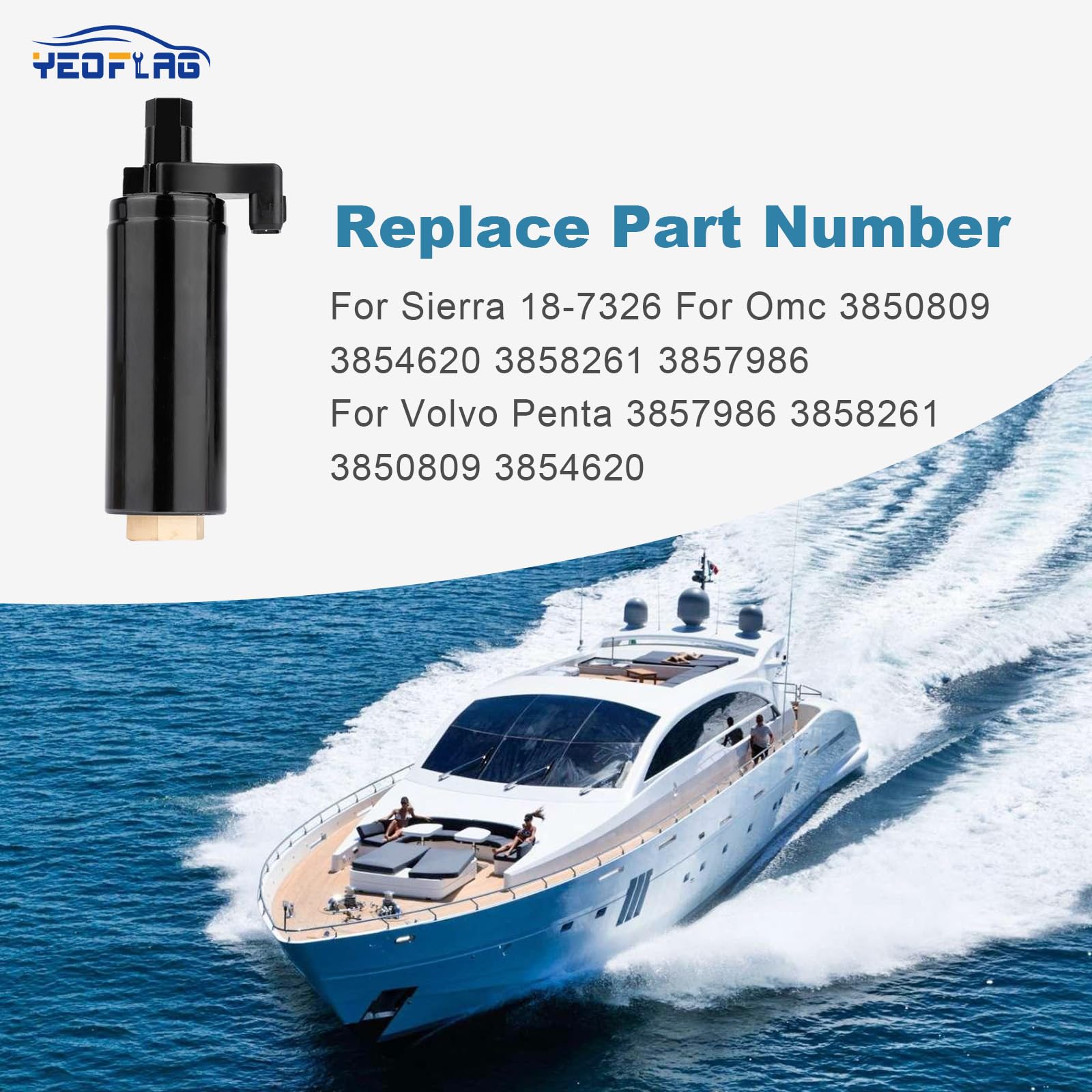 Yeoflagtrade pump held in hand to show size and simple installability