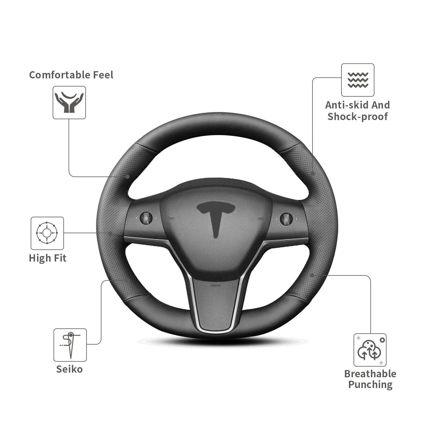 Yeolpise cover installed in Tesla Model 3 interior enhancing appearance