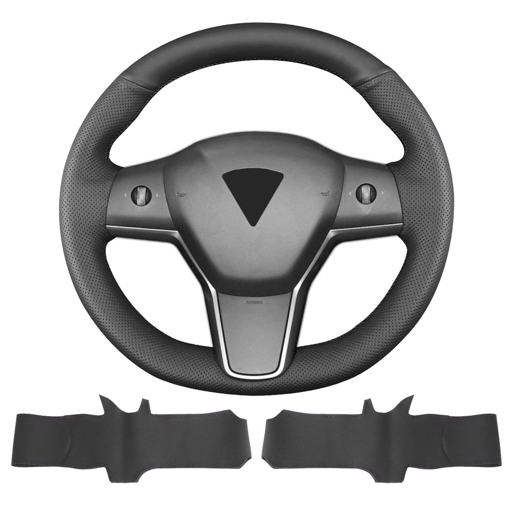 Yeolpise lifestyle shot inside Tesla showing improved interior look and ergonomic steering feel