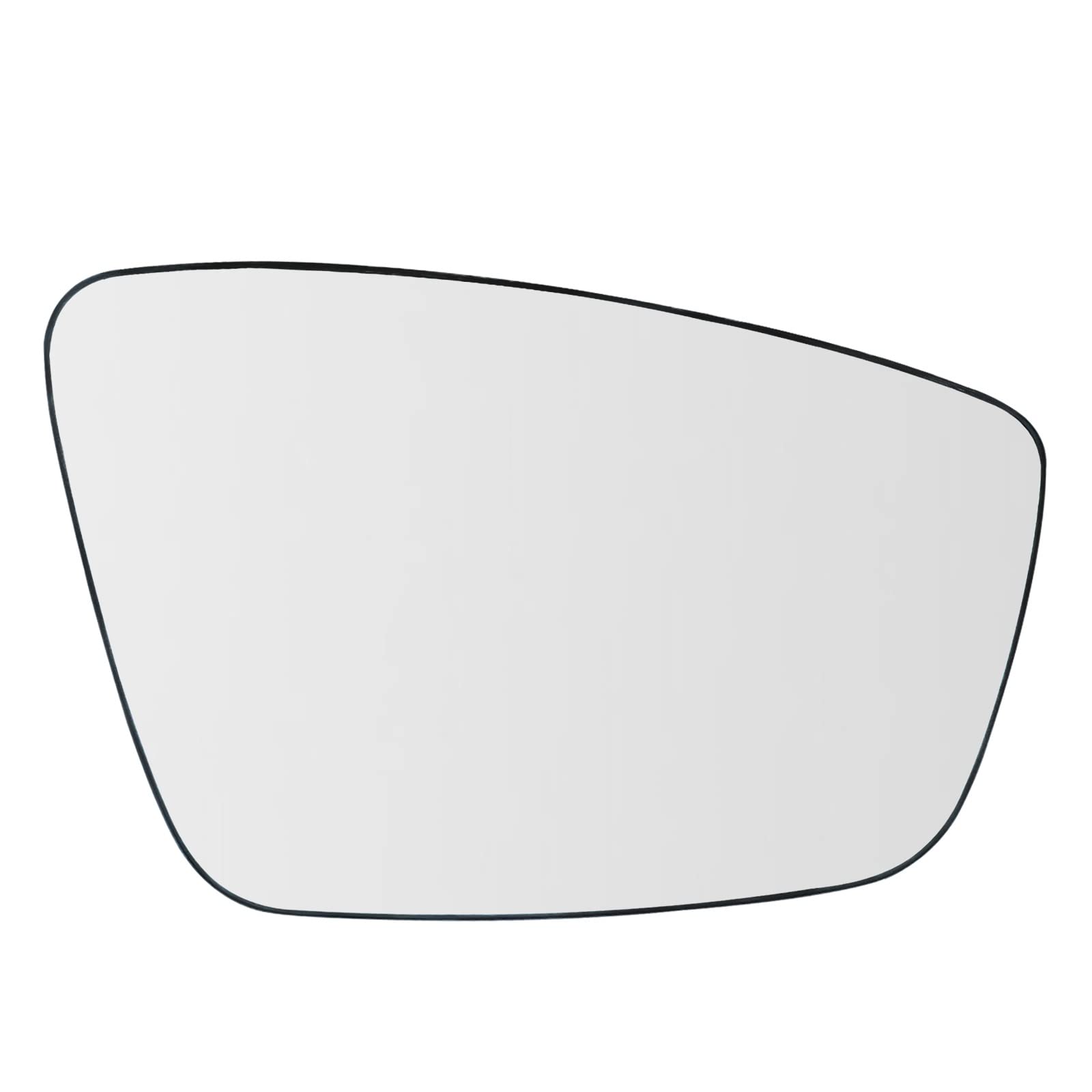 Yeparie front view of passenger side mirror glass showing ready-to-install fit