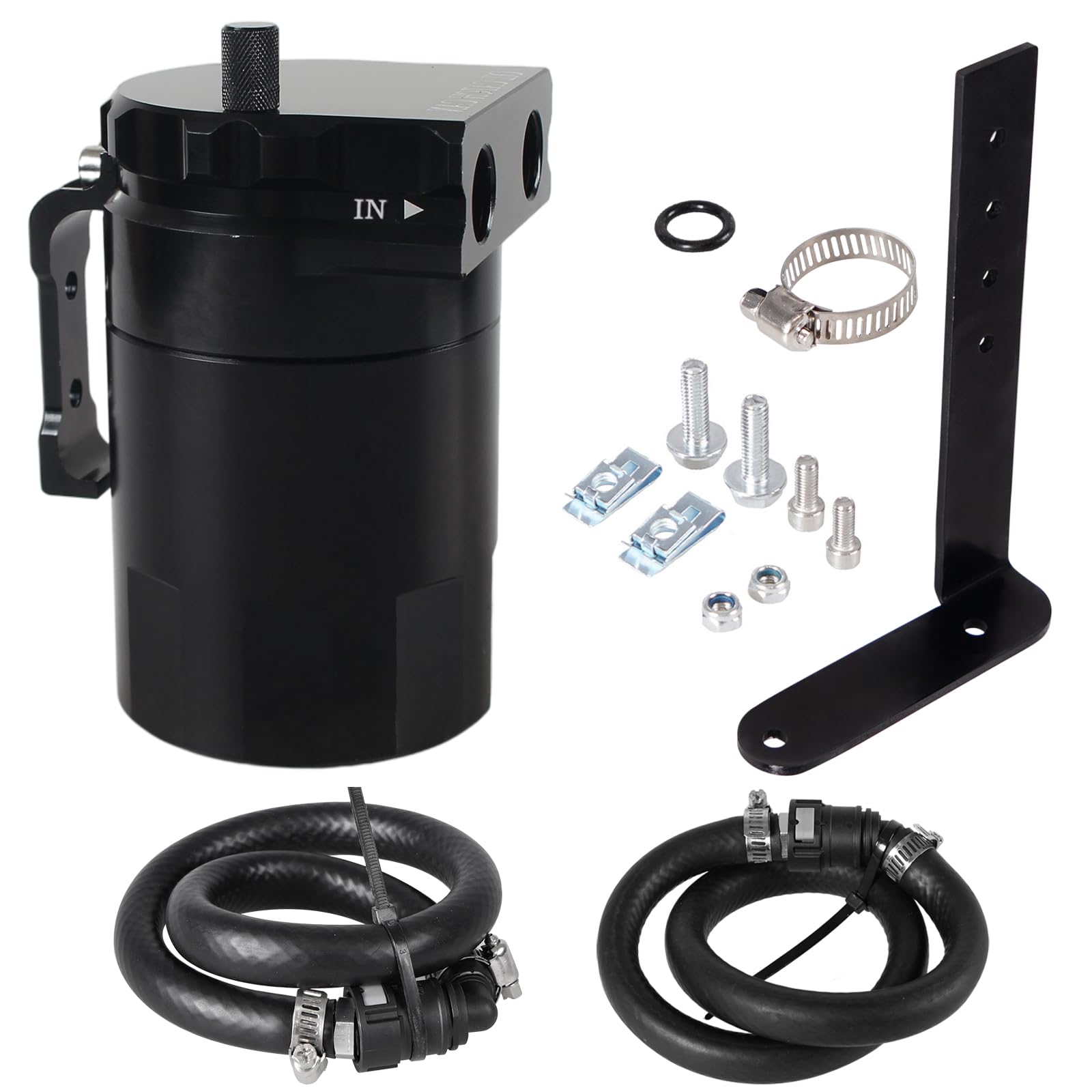 YESHMA front view oil catch can shows compact design and easy mounting benefit