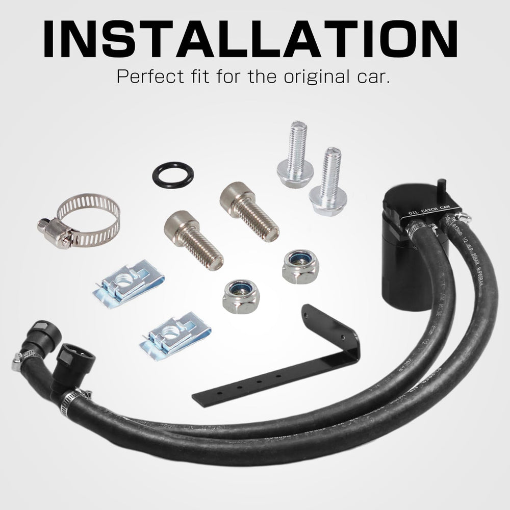 YESHMA mounting hardware and hoses laid out showing included fittings for quick install