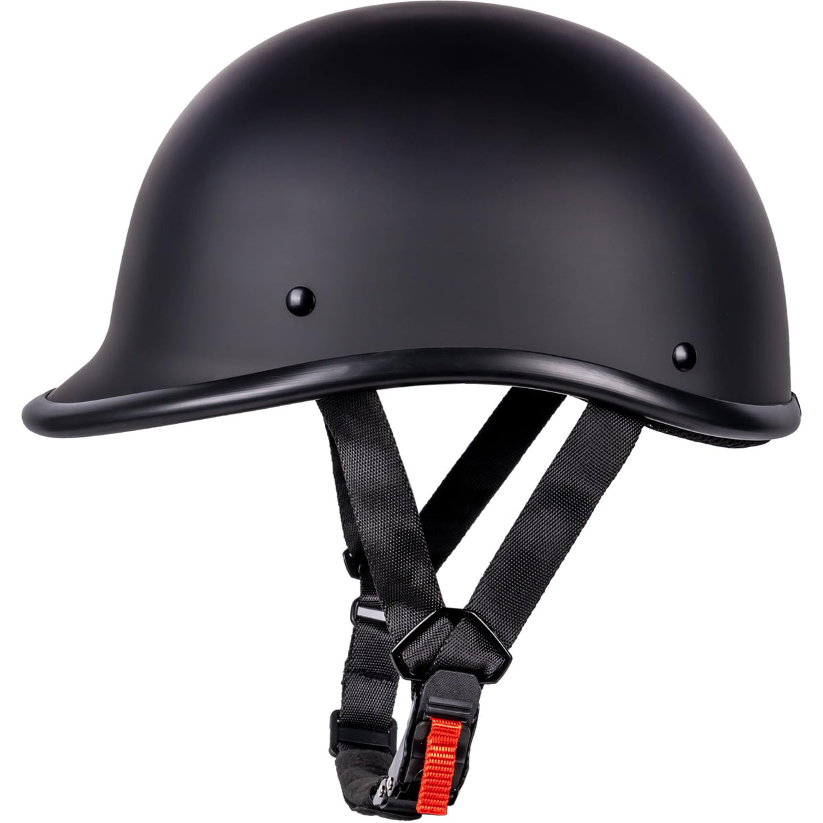Yesmotor Hawk front view matte black showing classic look and street-ready protection