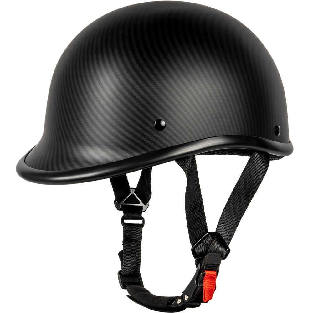 Yesmotor front view showing compact Hawk shell and clear DOT label benefit visibility
