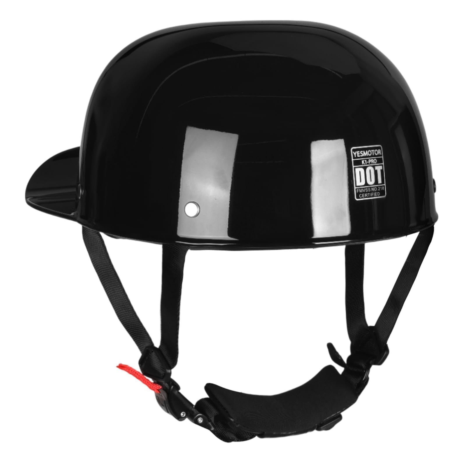 Yesmotor top-shell texture highlighting ABS finish and classic baseball cap shape