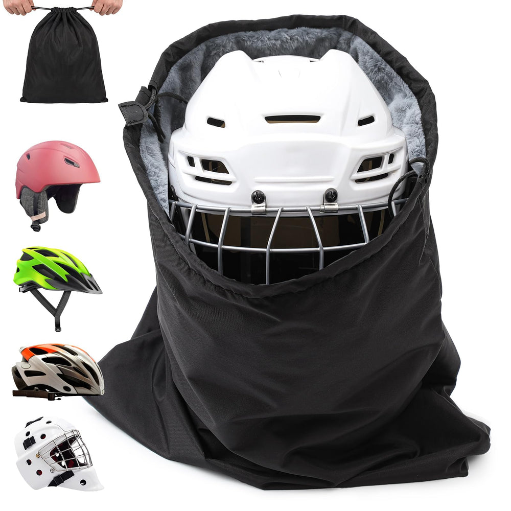 Yeyeplum front view showing bag protecting a helmet with easy access