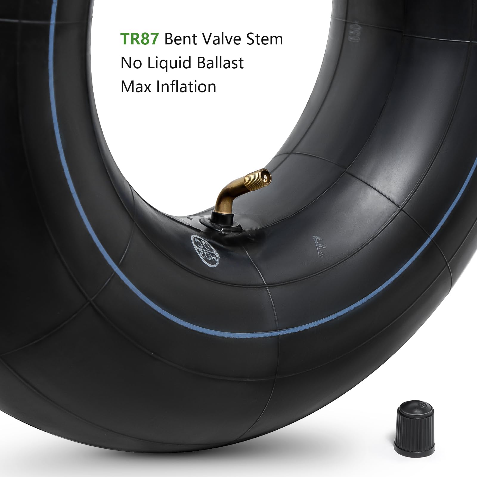 YeYouC inner tube installed on a lawn tractor illustrating smoother ride benefit